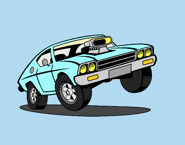 Coloring page Muscle car painted byLornaAnia