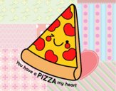 Coloring page You have a pizza my heart painted byBella0