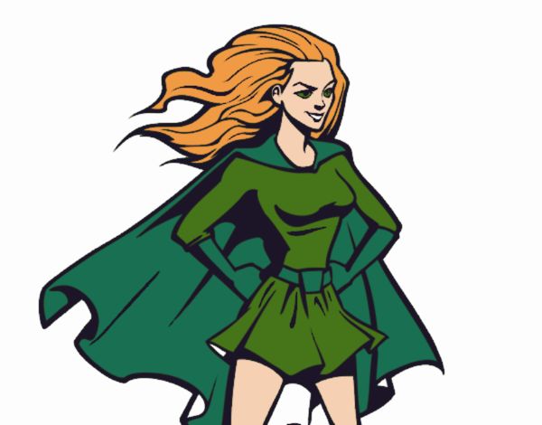 Coloring page Super girl painted byZombiesGir