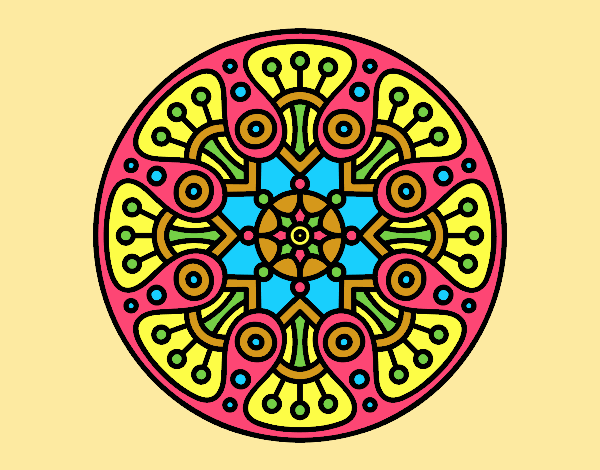 Coloring page Mandala crop circle painted byLornaAnia