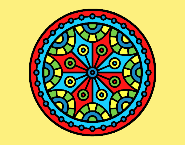 Coloring page Mandala mental balance painted byLornaAnia