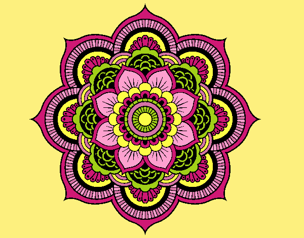 Coloring page Mandala oriental flower painted byLornaAnia