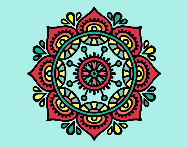 Coloring page Mandala to relax painted byLornaAnia
