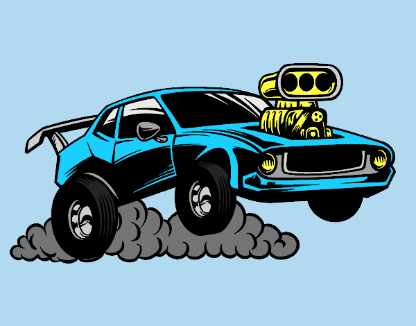 Coloring page Sport muscle car painted byLornaAnia