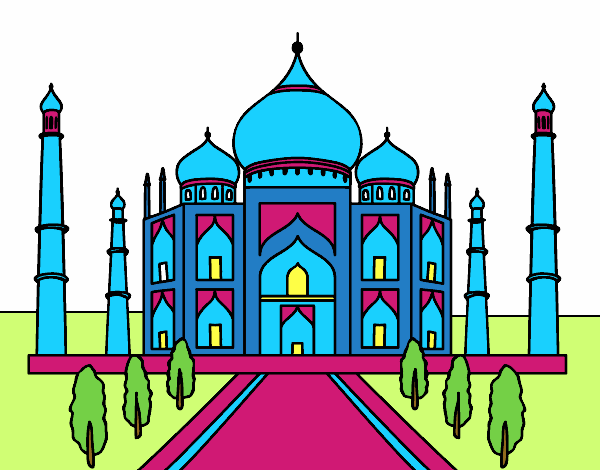 Colored page The Taj Mahal painted by User not registered