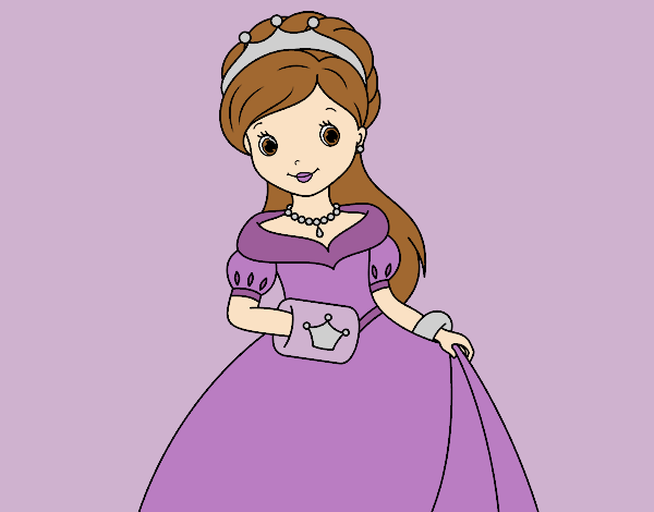 Coloring page Elegant Princess painted byLornaAnia