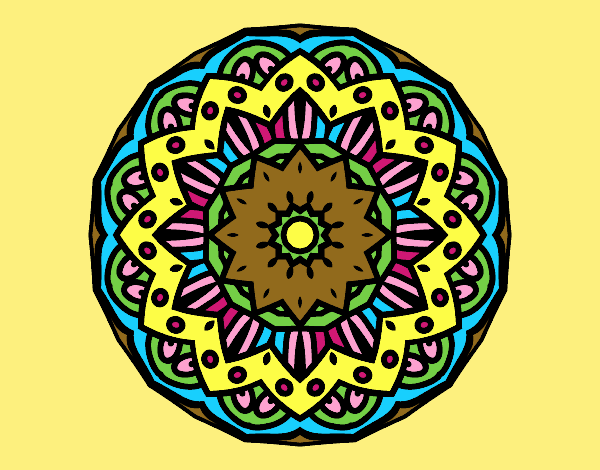 Coloring page Modernist mandala painted byLornaAnia