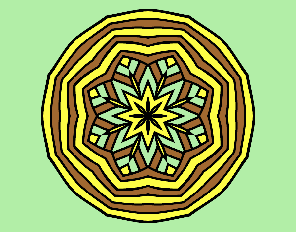 Coloring page Overhead mandala painted byLornaAnia