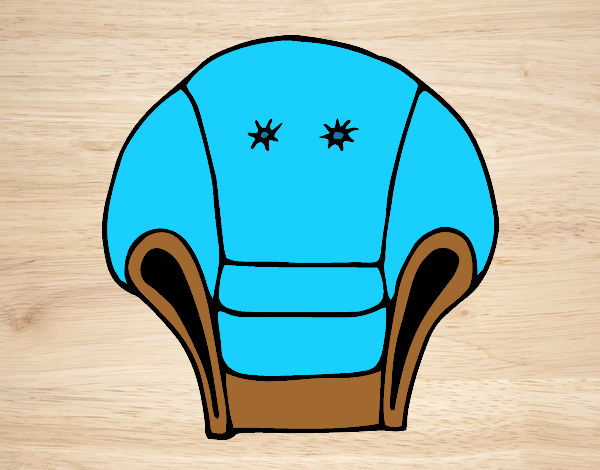 Coloring page Armchair painted byLornaAnia