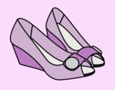Coloring page Beautiful shoes painted byLornaAnia