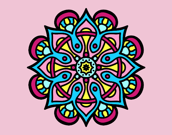 Coloring page Mandala arab world painted byANIA2
