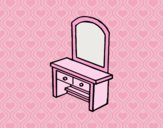 Coloring page Vanity with drawers painted byLornaAnia