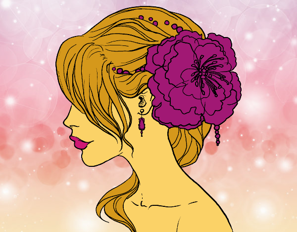 Flower wedding hairstyle