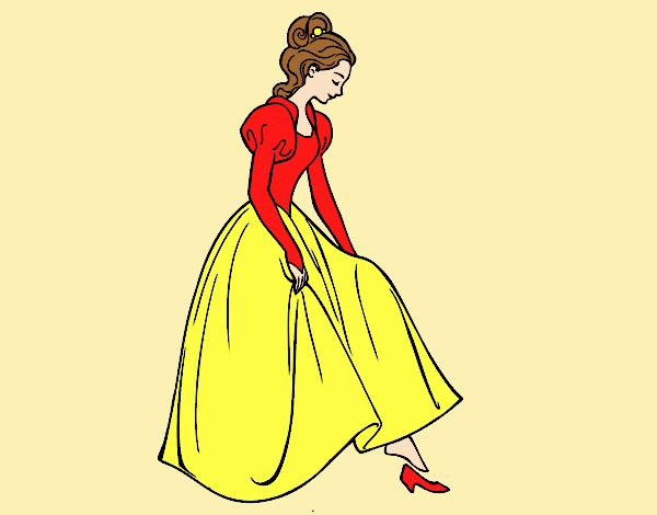 Coloring page Princess and shoe painted byLornaAnia