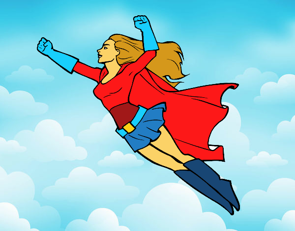 girl flying in the sky