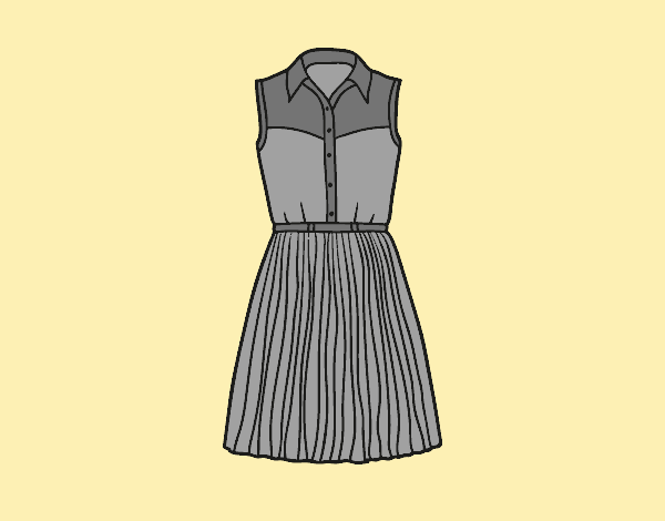Coloring page Denim dress painted byLornaAnia