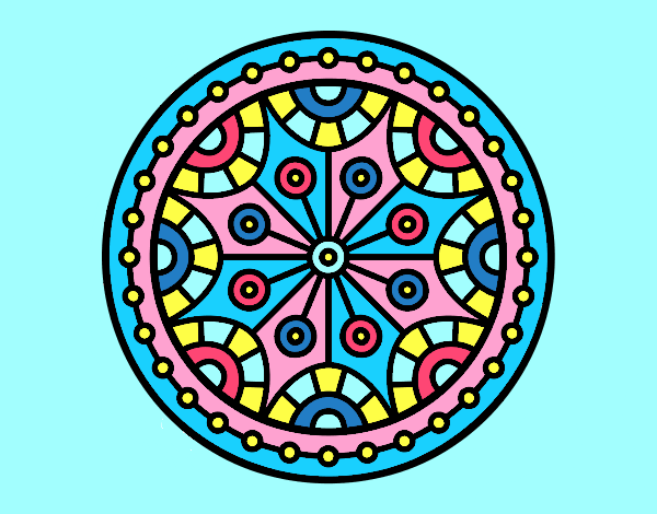 Coloring page Mandala mental balance painted byLornaAnia