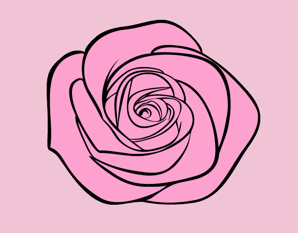 Coloring page Rose flower painted byLornaAnia