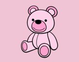 Coloring page A teddy bear painted byLornaAnia