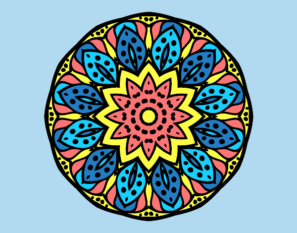 Coloring page Mandala of nature painted byLornaAnia