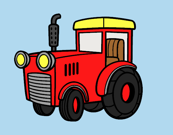 Coloring page A tractor painted byLornaAnia