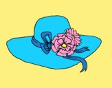 Coloring page Hat with flowers painted byLornaAnia