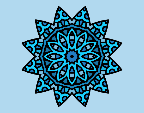 Coloring page Mandala star painted byLornaAnia
