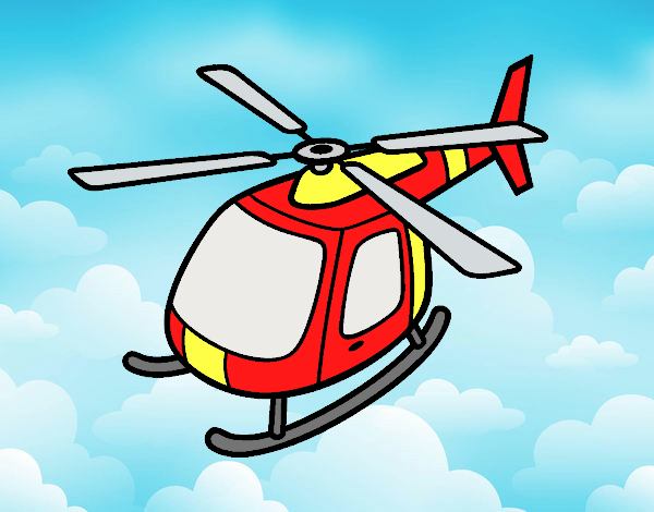Coloring page Helicopter flying painted byLornaAnia