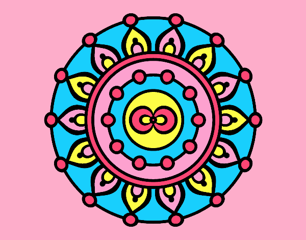 Coloring page Mandala meditation painted byANIA2