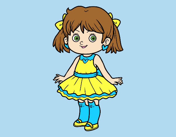 Little girl with modern dress