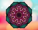 Coloring page Mandala conceptual flower painted byx4stacy