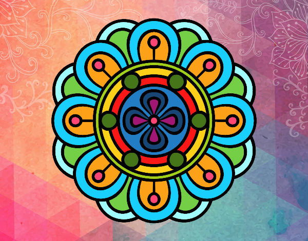 Coloring page Mandala creative flower painted byx4stacy