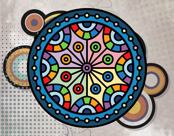Coloring page Mandala mental balance painted byx4stacy