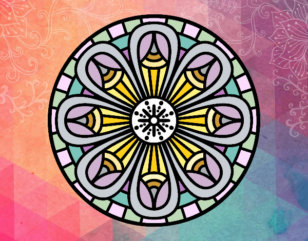 Coloring page Mandala pencils painted byx4stacy