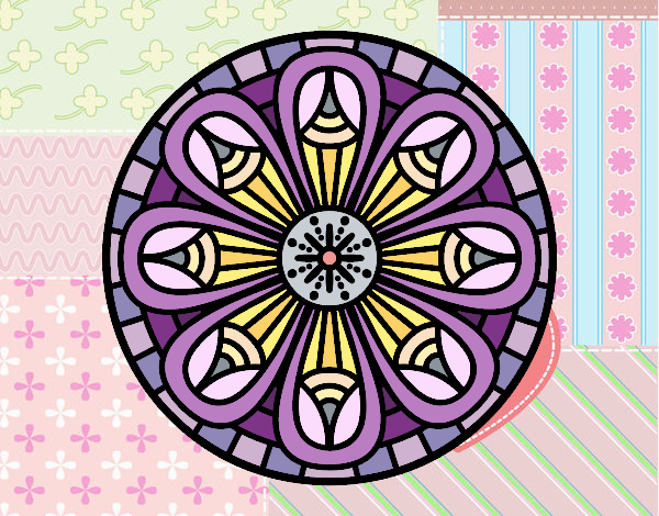 Coloring page Mandala pencils painted byx4stacy