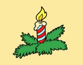 Coloring page Xmas candle painted byLornaAnia
