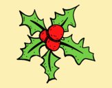 Coloring page Christmas Holly painted byLornaAnia