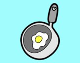 Coloring page Frying pan for frying painted byLornaAnia