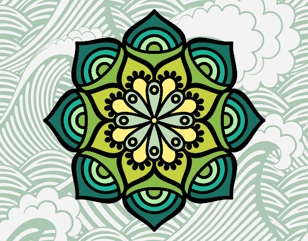 Coloring page Mandala exponential growth painted byx4stacy