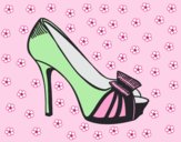 Coloring page Platform shoe with bow painted byLornaAnia