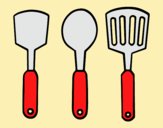 Coloring page spatulas painted byLornaAnia