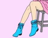 Coloring page Young legs painted byLornaAnia