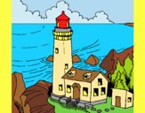 Coloring page Lighthouse painted byLornaAnia