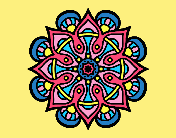 Coloring page Mandala arab world painted byANIA2