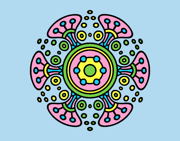 Coloring page Mandala distant world painted byANIA2