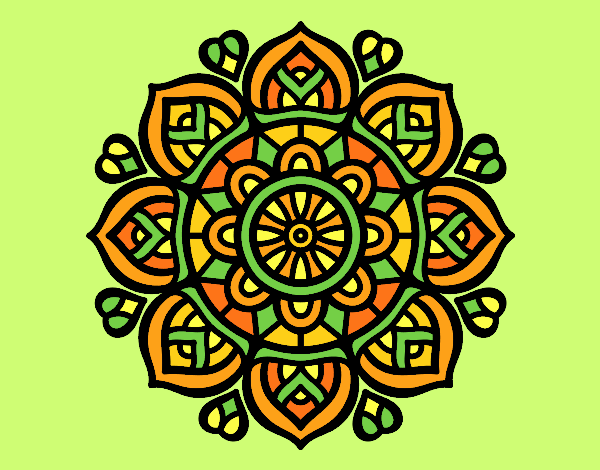 Coloring page Mandala for mental concentration painted byANIA2