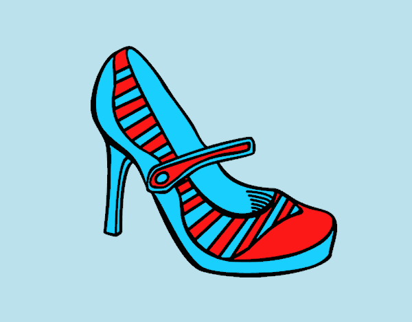 Coloring page Sport heel shoes painted byANIA2