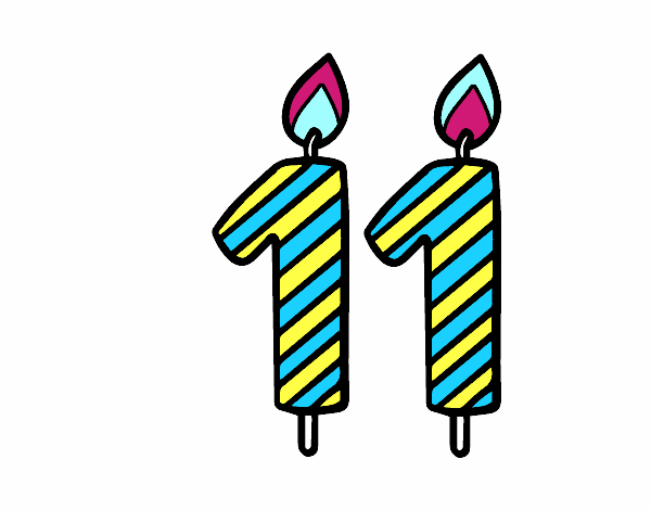 number 11 birthday clipart