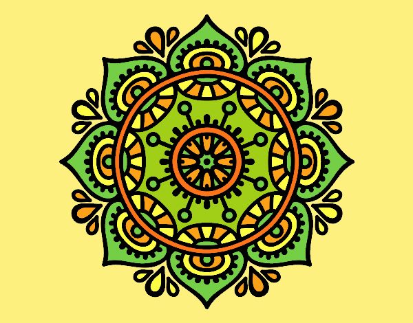 Coloring page Mandala to relax painted byANIA2