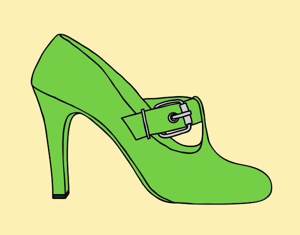 Coloring page Chic shoes painted byLornaAnia